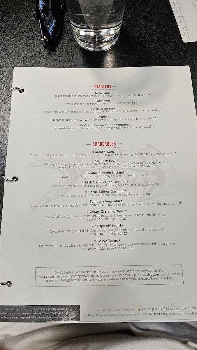 Dave's Sushi Menu - Image 3